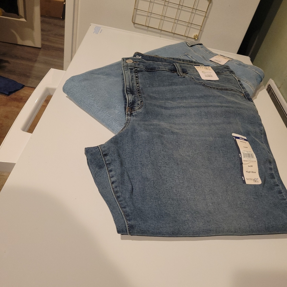 Terra & Sky Classic Blue Straight Leg Jeans